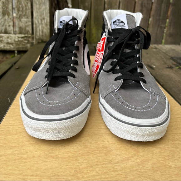 Vans SK8 Hi ‘Bolt Pewter Gray Sneakers 721454 NWT Men’s Sz 10.5 Wm’s Sz 12 - Picture 8 of 14